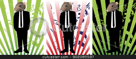 To use this stock image in your creative project, please select the size you need over to the right and click the "Add to Cart" button.
Your downloaded image will come with the Cutcaster watermark removed so don’t worry about the watermark you see on this page. Rat in Suit stock vector clipart, Rat face in suit representing corruption by AUGUSTO CABRAL