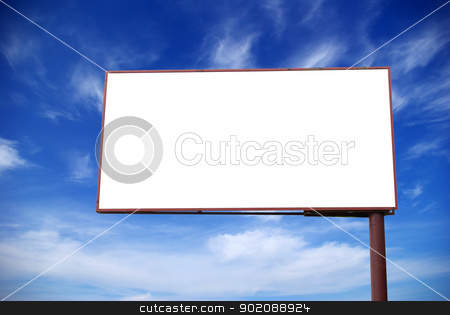 Billboard on sky billboard on sky stock photo, advertising billboard on background sky by Vitaliy Pakhnyushchyy