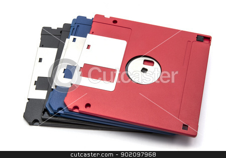To use this stock image in your creative project, please select the size you need over to the right and click the "Add to Cart" button.
Your downloaded image will come with the Cutcaster watermark removed so don’t worry about the watermark you see on this page. floppy disk stock photo, Computer floppy disk closeup on white by Ingvar Bjork