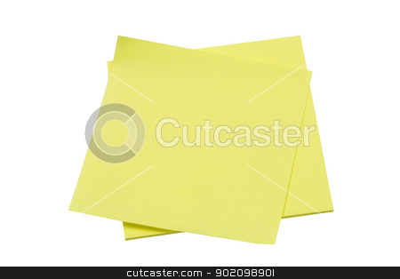 Yellow memo pape Yellow memo pape stock photo, Yellow memo paper isolated on white background by Ingvar Bjork