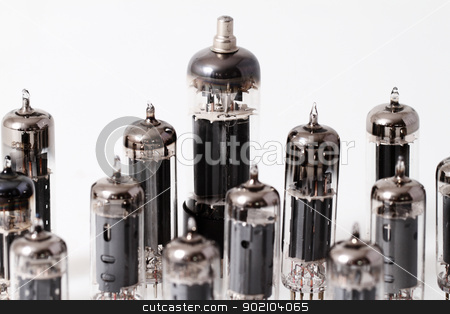 Glass vacuum radio tubes Glass vacuum radio tubes stock photo, Glass vacuum radio tubes. Isolated image on white background by Nneirda
