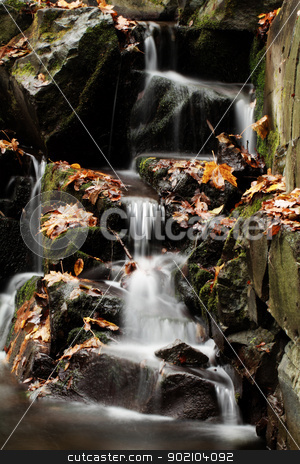 To use this stock image in your creative project, please select the size you need over to the right and click the "Add to Cart" button.
Your downloaded image will come with the Cutcaster watermark removed so don’t worry about the watermark you see on this page. Waterfall stock photo, Waterfall in the autumn by Nneirda