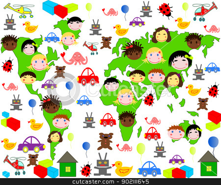 To use this stock image in your creative project, please select the size you need over to the right and click the "Add to Cart" button.
Your downloaded image will come with the Cutcaster watermark removed so don’t worry about the watermark you see on this page. Persons of children of different races on the map of the world with toys stock photo, Persons of children of different races on the map of the world with toys by tanu666a