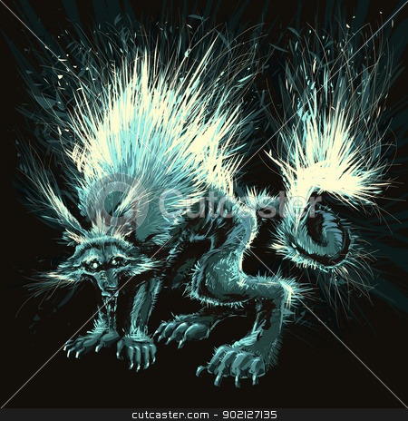 To use this stock image in your creative project, please select the size you need over to the right and click the "Add to Cart" button.
Your downloaded image will come with the Cutcaster watermark removed so don’t worry about the watermark you see on this page. Werewolf. stock vector clipart, Werewolf. Vector illustration. by ddraw