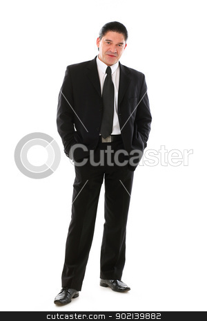 Confident mid aged man in suit posing in studio Confident mid aged man in suit posing in studio stock photo, Confident mid aged man in suit posing in studio over a white background by yekostock