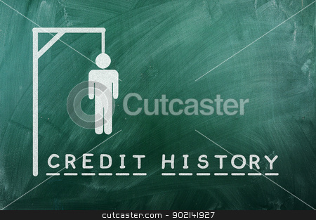 To use this stock image in your creative project, please select the size you need over to the right and click the "Add to Cart" button.
Your downloaded image will come with the Cutcaster watermark removed so don’t worry about the watermark you see on this page. credit history stock photo, gallows game-businessman bancruptcy on green blackboard and text