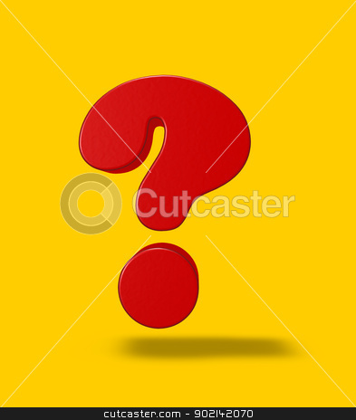 question mark question mark stock photo, red question mark on yellow background - 3d illustration by J?