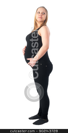 To use this stock image in your creative project, please select the size you need over to the right and click the "Add to Cart" button.
Your downloaded image will come with the Cutcaster watermark removed so don’t worry about the watermark you see on this page. beautiful pregnant woman stock photo, studio portrait of a beautiful young pregnant woman isolated on white background by Aikon