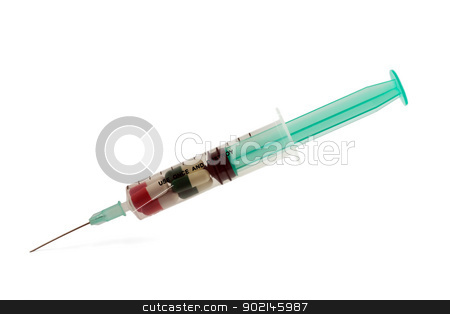 To use this stock image in your creative project, please select the size you need over to the right and click the "Add to Cart" button.
Your downloaded image will come with the Cutcaster watermark removed so don’t worry about the watermark you see on this page. Syringe and pills stock photo, A syringe and an assortment of pills on white background by Vladyslav Danilin