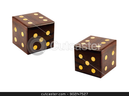 Wooden dice wooden dice stock photo, wooden dice isolated on white background by Vladyslav Danilin
