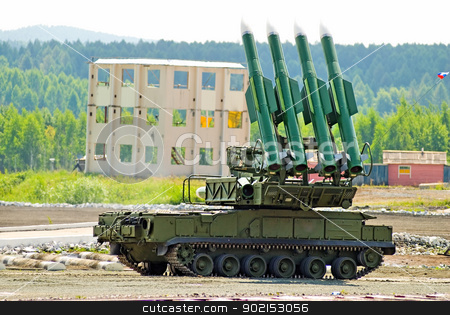 To use this stock image in your creative project, please select the size you need over to the right and click the "Add to Cart" button.
Your downloaded image will come with the Cutcaster watermark removed so don’t worry about the watermark you see on this page. Four rocket launcher stock photo, Rocket launcher at show program on military exhibition in Nizhny Tagil by Aikon