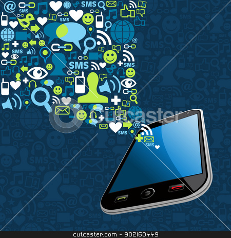 To use this stock image in your creative project, please select the size you need over to the right and click the "Add to Cart" button.
Your downloaded image will come with the Cutcaster watermark removed so don’t worry about the watermark you see on this page. Smartphone social icons mobile splash stock vector clipart, Social media network connection icons set mobile splash. Vector illustration layered for easy manipulation and custom coloring. by Cienpies Design