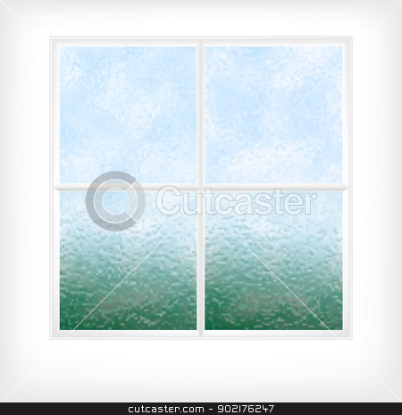 Frosted glass window Frosted glass window stock vector clipart, Editable vector illustration of a frosted glass window or door made using gradient meshes by Robert Adrian Hillman