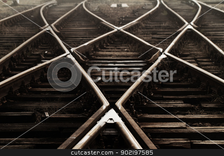 To use this stock image in your creative project, please select the size you need over to the right and click the "Add to Cart" button.
Your downloaded image will come with the Cutcaster watermark removed so don’t worry about the watermark you see on this page. Railway in fog stock photo, Railway in fog on station, outdoor landscape by Nneirda