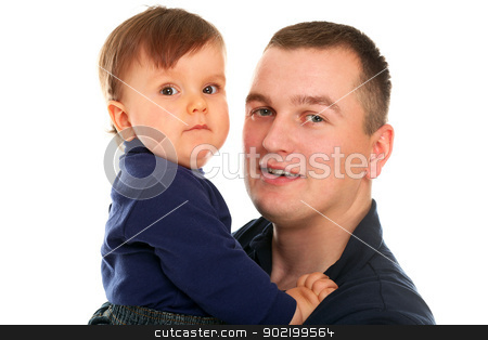 To use this stock image in your creative project, please select the size you need over to the right and click the "Add to Cart" button.
Your downloaded image will come with the Cutcaster watermark removed so don’t worry about the watermark you see on this page. Father and son playing isolated stock photo, Father and son playing isolated over white background by yekostock
