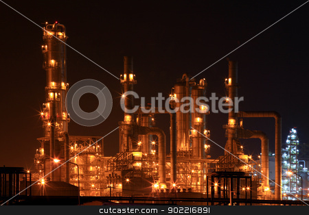 To use this stock image in your creative project, please select the size you need over to the right and click the "Add to Cart" button.
Your downloaded image will come with the Cutcaster watermark removed so don’t worry about the watermark you see on this page. petrochemical oil refinery plant stock photo, closeup of petrochemical oil refinery factory at night by Vichaya Kiatying-Angsulee