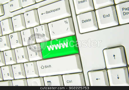 To use this stock image in your creative project, please select the size you need over to the right and click the "Add to Cart" button.
Your downloaded image will come with the Cutcaster watermark removed so don’t worry about the watermark you see on this page. Computer keyboard stock photo, Computer keyboard green Internet key. business concept by Vitaliy Pakhnyushchyy
