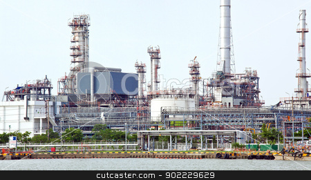 To use this stock image in your creative project, please select the size you need over to the right and click the "Add to Cart" button.
Your downloaded image will come with the Cutcaster watermark removed so don’t worry about the watermark you see on this page. Panorama of Oil refinery plant stock photo, landscape of Oil refinery plant along river Panorama by Vichaya Kiatying-Angsulee