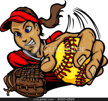 To use this stock image in your creative project, please select the size you need over to the right and click the "Add to Cart" button.
Your downloaded image will come with the Cutcaster watermark removed so don’t worry about the watermark you see on this page. Fast Pitch Softball Pitcher Cartoon Vector Illustration stock vector clipart, Vector Cartoon of a Fastpitch Softball Player Pitching by chromaco