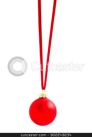 To use this stock image in your creative project, please select the size you need over to the right and click the "Add to Cart" button.
Your downloaded image will come with the Cutcaster watermark removed so don’t worry about the watermark you see on this page. Christmas ball stock photo, Christmas ball hanging with ribbons on white background by Vitaliy Pakhnyushchyy