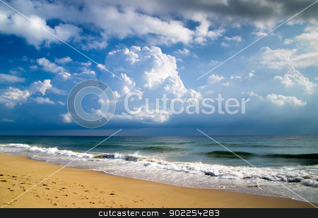 To use this stock image in your creative project, please select the size you need over to the right and click the "Add to Cart" button.
Your downloaded image will come with the Cutcaster watermark removed so don’t worry about the watermark you see on this page. beach stock photo, sand beach and blue sky by Vitaliy Pakhnyushchyy