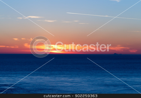 To use this stock image in your creative project, please select the size you need over to the right and click the "Add to Cart" button.
Your downloaded image will come with the Cutcaster watermark removed so don’t worry about the watermark you see on this page. Sunset over the ocean stock photo, Sunset over the ocean by Click Images