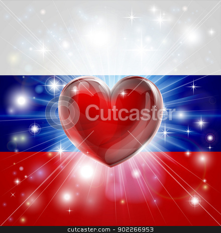To use this stock image in your creative project, please select the size you need over to the right and click the "Add to Cart" button.
Your downloaded image will come with the Cutcaster watermark removed so don’t worry about the watermark you see on this page. Love Russia flag heart background stock vector clipart, Flag of Russia patriotic background with pyrotechnic or light burst and love heart in the centre by Christos Georghiou