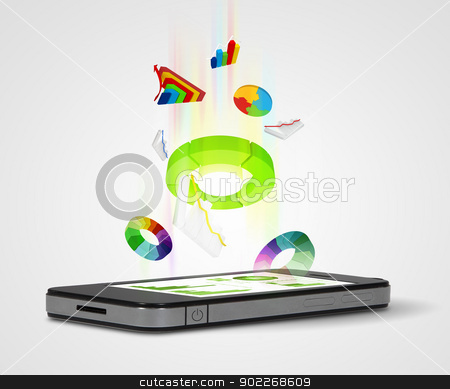 To use this stock image in your creative project, please select the size you need over to the right and click the "Add to Cart" button.
Your downloaded image will come with the Cutcaster watermark removed so don’t worry about the watermark you see on this page. Pad and three-dimensional graphics stock photo, The Pad and three-dimensional graphics on gray background . illustration by Sergey Nivens