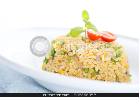 Chinese egg fried rice Chinese egg fried rice stock photo, Chinese egg fried rice, Asian vegetarian cuisine ready to eat by szefei