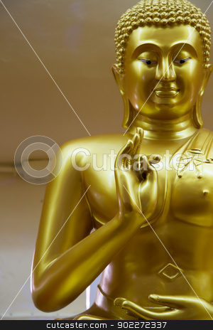 To use this stock image in your creative project, please select the size you need over to the right and click the "Add to Cart" button.
Your downloaded image will come with the Cutcaster watermark removed so don’t worry about the watermark you see on this page. Buddha stock photo, Focus thumb hand of Buddha by narathorn