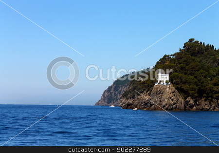 Portofino gulf and the sea Portofino gulf and the sea stock photo, A picture of the Portofino gulf in Italy by willeye