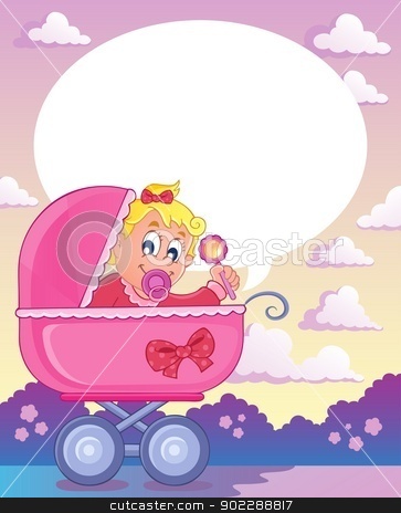 Baby girl theme image 3 Baby girl theme image 3 stock vector clipart, Baby girl theme image 3 - vector illustration. by Klara Viskova