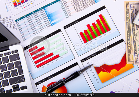 To use this stock image in your creative project, please select the size you need over to the right and click the "Add to Cart" button.
Your downloaded image will come with the Cutcaster watermark removed so don’t worry about the watermark you see on this page. Financial papers on the table stock photo, Financial paper charts and graphs on the table by Sergey Nivens