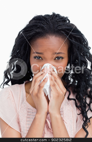 To use this stock image in your creative project, please select the size you need over to the right and click the "Add to Cart" button.
Your downloaded image will come with the Cutcaster watermark removed so don’t worry about the watermark you see on this page. A young woman is blowing her nose in a tissue stock photo, A close up shot of a woman blowing her nose in a tissue by Wavebreak Media