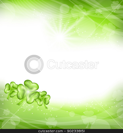 To use this stock image in your creative project, please select the size you need over to the right and click the "Add to Cart" button.
Your downloaded image will come with the Cutcaster watermark removed so don’t worry about the watermark you see on this page. St. Patrick Day green clover background stock vector clipart, Illustration St. Patrick Day green clover background - vector by -=Mad Dog=-