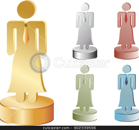 Business Woman Icon Business Woman Icon stock vector clipart, Business Woman Icon in 5 colors by Messias Bassile Junior