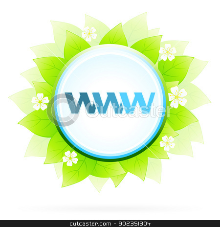 To use this stock image in your creative project, please select the size you need over to the right and click the "Add to Cart" button.
Your downloaded image will come with the Cutcaster watermark removed so don’t worry about the watermark you see on this page. Icon WWW and Internet stock vector clipart, Icon WWW and Internet with Green leaves and Flowers by Vadym Nechyporenko