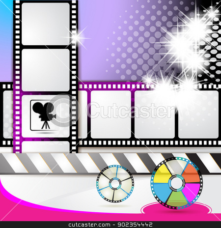 To use this stock image in your creative project, please select the size you need over to the right and click the "Add to Cart" button.
Your downloaded image will come with the Cutcaster watermark removed so don’t worry about the watermark you see on this page. Illustration with film frames stock vector clipart, Illustration with film frames and stars over colored background by Merlinul