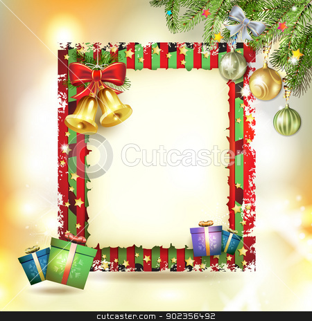 To use this stock image in your creative project, please select the size you need over to the right and click the "Add to Cart" button.
Your downloaded image will come with the Cutcaster watermark removed so don’t worry about the watermark you see on this page. Christmas card stock vector clipart, Christmas card with bell and old paper by Merlinul