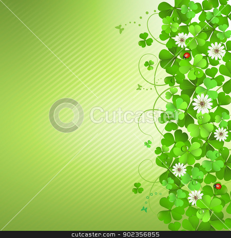 To use this stock image in your creative project, please select the size you need over to the right and click the "Add to Cart" button.
Your downloaded image will come with the Cutcaster watermark removed so don’t worry about the watermark you see on this page. Saint Patrick's Day background stock vector clipart, Saint Patrick's Day background with clover by Merlinul