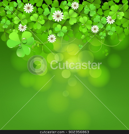 To use this stock image in your creative project, please select the size you need over to the right and click the "Add to Cart" button.
Your downloaded image will come with the Cutcaster watermark removed so don’t worry about the watermark you see on this page. Saint Patrick's Day card stock vector clipart, Saint Patrick's Day background with clover by Merlinul