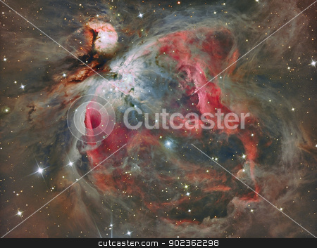 Orion Nebula Orion Nebula stock photo, The Great Orion Nebula in real colors by Reinhold Wittich
