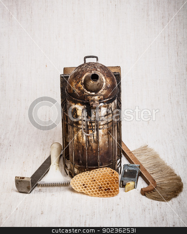 Beekeeping equipment Beekeeping equipment stock photo, Beekeeping equipment on canvas background by Grafvision