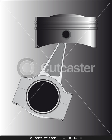 To use this stock image in your creative project, please select the size you need over to the right and click the "Add to Cart" button.
Your downloaded image will come with the Cutcaster watermark removed so don’t worry about the watermark you see on this page. Piston stock vector clipart, A piston from a petrol or diesel engine with the conecting rod in place. by Kotto