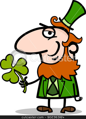 To use this stock image in your creative project, please select the size you need over to the right and click the "Add to Cart" button.
Your downloaded image will come with the Cutcaster watermark removed so don’t worry about the watermark you see on this page. Leprechaun with clover cartoon illustration stock vector clipart, Cartoon Illustration of Happy Leprechaun with Green Clover or Trefoil on St Patrick Day Holiday by Igor Zakowski