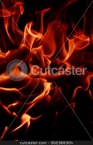 Fire flames Fire flames stock photo, Fire flames with reflection on black background by Nneirda