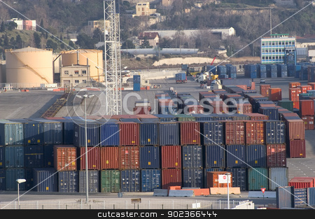 Containers at the port for shipment containers at the port for shipment stock photo, containers at the port for shipment by Paire