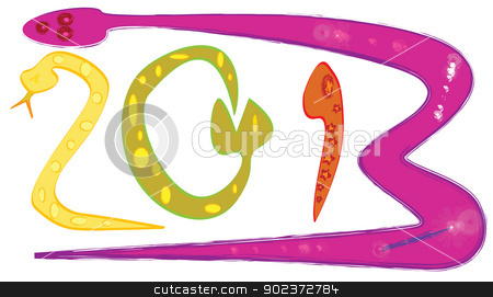 To use this stock image in your creative project, please select the size you need over to the right and click the "Add to Cart" button.
Your downloaded image will come with the Cutcaster watermark removed so don’t worry about the watermark you see on this page. Snake 2013 stock vector clipart, Vector illustration of cartoon snake 2013 by Suphatthra China