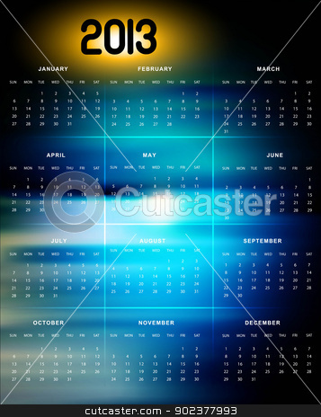 To use this stock image in your creative project, please select the size you need over to the right and click the "Add to Cart" button.
Your downloaded image will come with the Cutcaster watermark removed so don’t worry about the watermark you see on this page. 2013 calendar bright colorful blue background vector stock vector clipart, 2013 calendar bright colorful blue background vector by bharat pandey