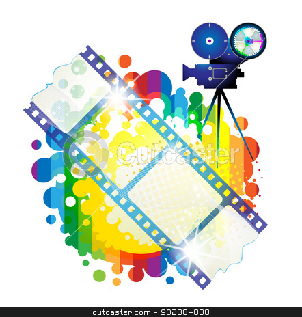 To use this stock image in your creative project, please select the size you need over to the right and click the "Add to Cart" button.
Your downloaded image will come with the Cutcaster watermark removed so don’t worry about the watermark you see on this page. Film frames stock vector clipart, Film frames with camera over colorful background by Merlinul